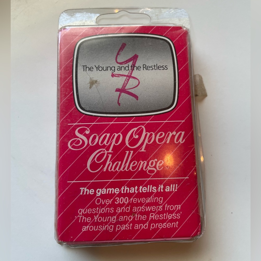 Vintage “The Young and the Restless” TV Show Soap Opera Challenge Card Game